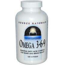 Source Naturals, Omega 3-6-9, Omega 3 6 9 120, 120 капсул