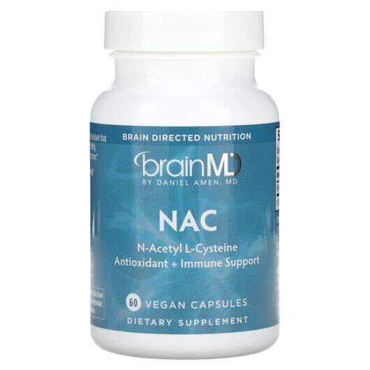 Основне фото товара BrainMD, NAC 600 mg, N-ацетилцистеїн, 60 капсул