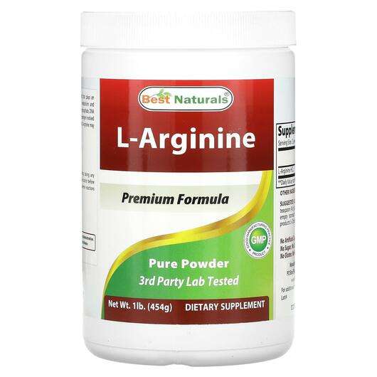 Основне фото товара Best Naturals, L-Arginine, L-Аргінін, 454 г
