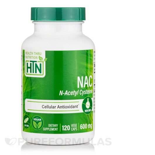 Основне фото товара Health Thru Nutrition, N-Acetyl Cysteine NAC 600 mg, NAC N-Аце...