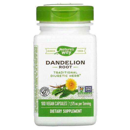 Основное фото товара Nature's Way, Корень одуванчика 525 мг, Dandelion Root 525 mg,...