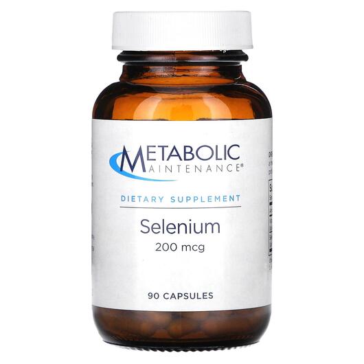 Основное фото товара Metabolic Maintenance, Селен, Selenium 200 mcg, 90 капсул