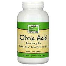 Now, Citric Acid, Лимонна кислота, 454 г