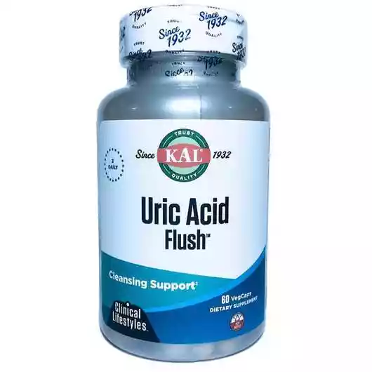 Основне фото товара KAL, Uric Acid Flush, Очищення від сечової кислоти, 60 капсул