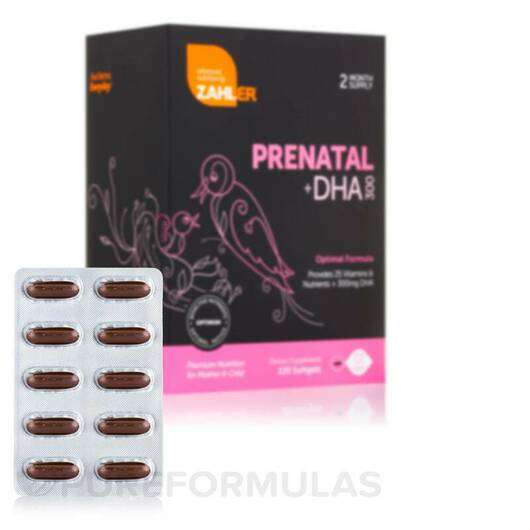 Основное фото товара Zahler, Мультивитамины для беременных, Prenatal + DHA 300, 120...