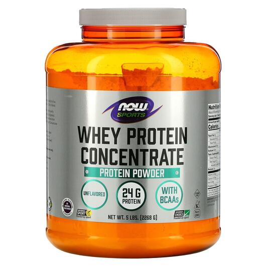 Основне фото товара Sports Whey Protein Concentrate Unflavored, Протеїн, 2268 г