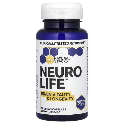 Основное фото товара Natural Stacks, Поддержка мозга, Neuro Life, 60 капсул
