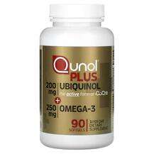 Qunol, Plus Ubiquinol + Omega-3 200 mg + 250 mg, Убіхінол, 90 ...