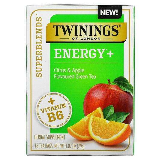 Superblends Energy with Vitamin B6 Citrus & Apple Green Tea16 Tea Bags, Вітамін B6 P5P, 29 г