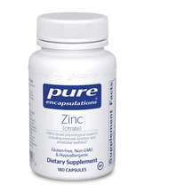 Pure Encapsulations, Цинк Цитрат, Zinc citrate, 180 капсул
