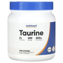 Taurine Unflavored L-Таурин Nutricost 500 г