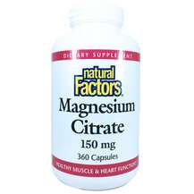 Natural Factors, Magnesium Citrate 150 mg, 360 Capsules