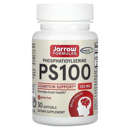 Основне фото товара Jarrow Formulas, PS100, Фосфатидилсерин 100 мг, 30 капсул