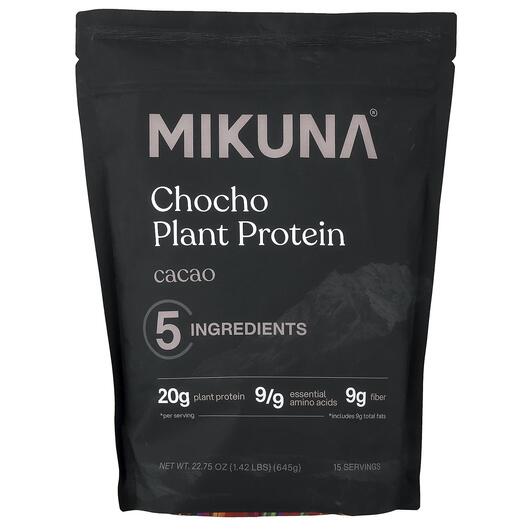 Основне фото товара MIKUNA, Chocho Plant Protein Powder Cacao, Протеїн, 645 г