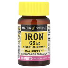 Iron 65 mg Железо Mason 100 таблеток