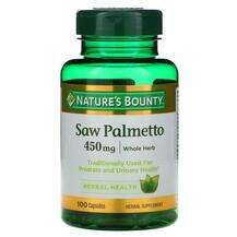 Nature's Bounty, Saw Palmetto 450 mg, 100 Capsules