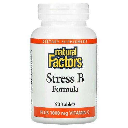 Основне фото товара Natural Factors, Stress B Formula Plus 1000 mg Vitamin C, Підт...