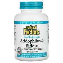 Natural Factors, Acidophilus & Bifidus, Лактобацилус Ацидо...