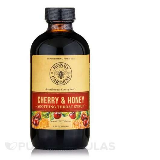 Основное фото товара Honey Gardens, Сироп от кашля, Cherry & Honey Soothing Thr...
