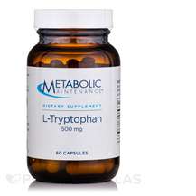 Metabolic Maintenance, L-Триптофан, L-Tryptophan 500 mg, 60 ка...