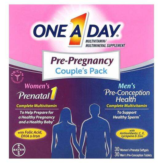Основное фото товара One-A-Day, Мультивитамины для беременных, Pre-Pregnancy Couple...