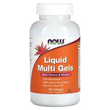 Вітаміни Liquid Multi Gels NOW 180 капсул