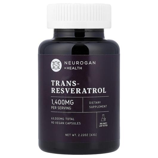 Основне фото товара Neurogan Health, Trans-Resveratrol, Ресвератрол, 90 капсул