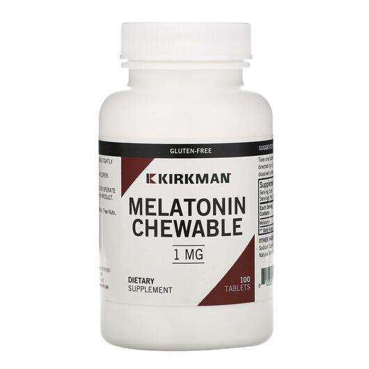 Основне фото товара Kirkman, Melatonin Chewable 1 mg, Мелатонін, 100 таблеток
