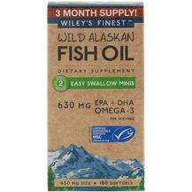 Wiley's Finest, Омега 3, Wild Alaskan Fish Oil Easy Swallow Mi...