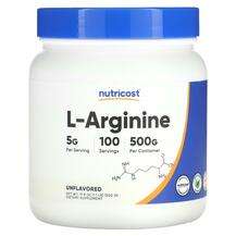 Nutricost, L-Аргинин, L-Arginine Unflavored, 500 г