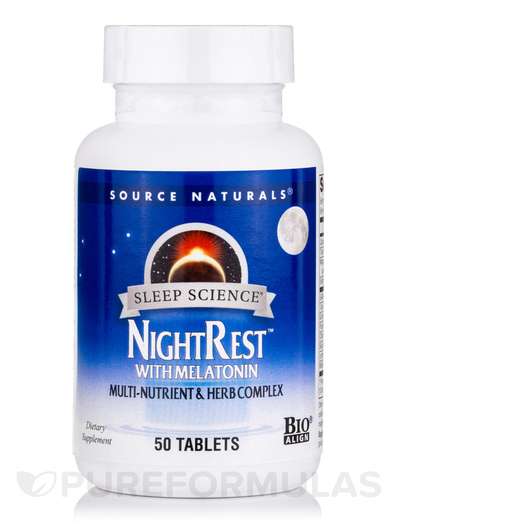 NightRest With Melatonin, НайтРест та Мелатонін, 50 таблеток