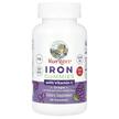 Фото товару Iron Gummies with Vitamin C Grape, Залізо, 60 таблеток