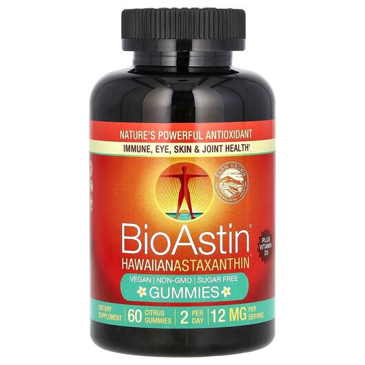 Основне фото товара BioAstin Hawaiian Astaxanthin Gummies Citrus, Астаксантин, 60 таб