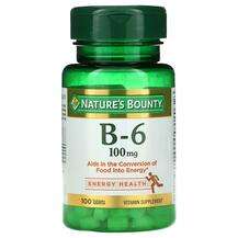 Nature's Bounty, Vitamin B-6 100 mg, Вітамін B6 Піридоксин, 10...