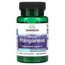 Swanson, Марганец, Albion Manganese 10 mg, 180 капсул