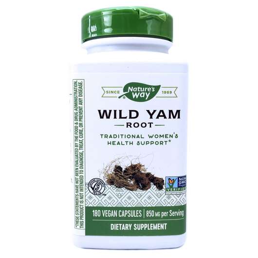 Wild Yam Root 425 mg, Дикий Ямс 425 мг Корінь, 180 капсул