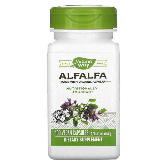 Основне фото товара Nature's Way, Alfalfa 405 mg, Люцерна 405 мг, 100 капсул