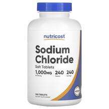 Nutricost, Натрий, Sodium Chloride 1000 mg, 240 таблеток