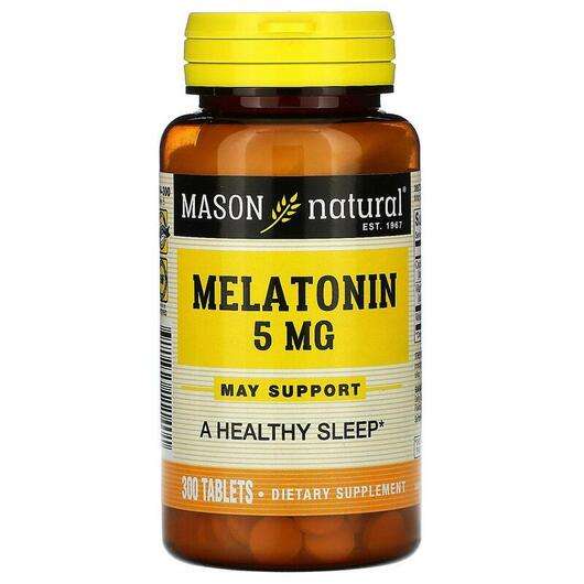Основне фото товара Mason, Melatonin 5 mg 300, Мелатонін, 300 таблеток