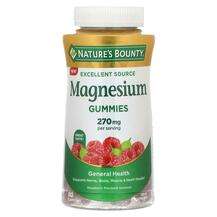 Nature's Bounty, Магний, Magnesium Gummies Raspberry 270 mg, 9...