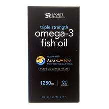 Sports Research, Triple Stength Omega-3 Fish Oil, Омега-3 1250...