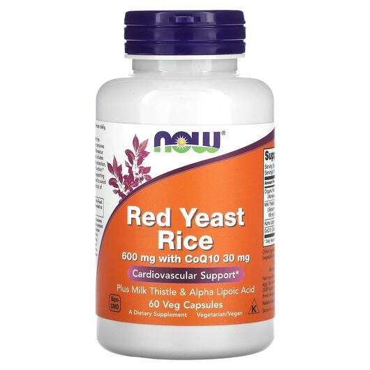 Основне фото товара Red Yeast Rice 600 mg, Червоний дріжджовий рис, 60 капсул