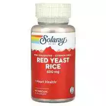 Solaray, Red Yeast Rice 600 mg, Червоний дріжджовий рис, 90 ка...