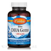 Carlson, ДГК, Elite DHA Gems 1000 mg, 60 капсул