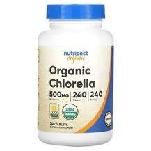 Nutricost, Хлорелла, Organic Chlorella 500 mg, 240 таблеток