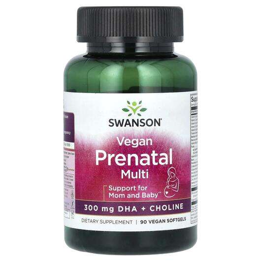 Основное фото товара Swanson, Мультивитамины для беременных, Vegan Prenatal Multi, ...