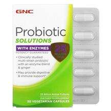 GNC, Probiotic Solutions with Enzymes 25 Billion CFUs, 30 Vege...