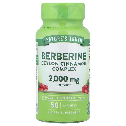 Основное фото товара Берберин, Berberine Ceylon Cinnamon Complex 2000 mg, 50 капсул