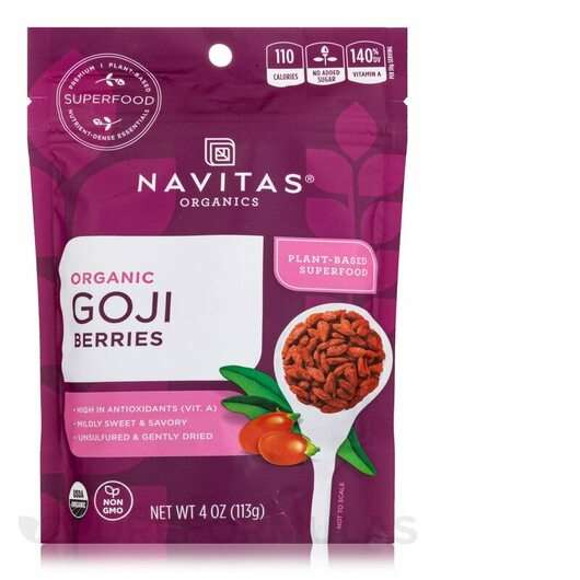 Основне фото товара Navitas Organics, Organic Goji Berries, Ягоди Годжі, 113 г