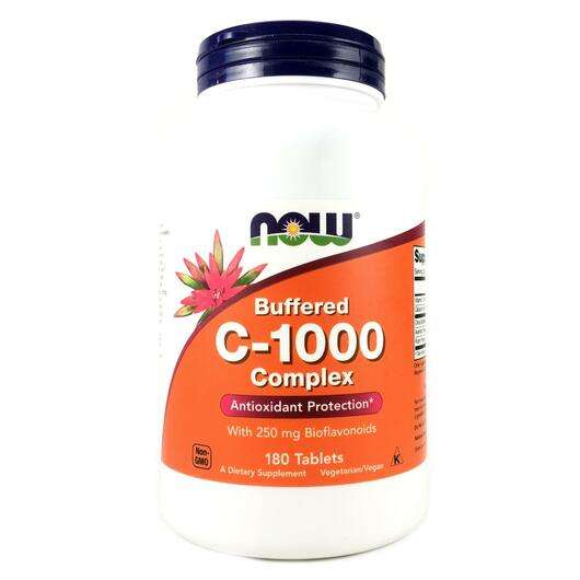 Основне фото товара Now, Buffered C-1000, Вітамін C, 180 таблеток